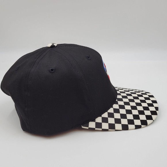 Gemutlichkeit 2000 German Car Embroidered Checkered Bill Snapback Trucker Hat - Picture 3 of 9